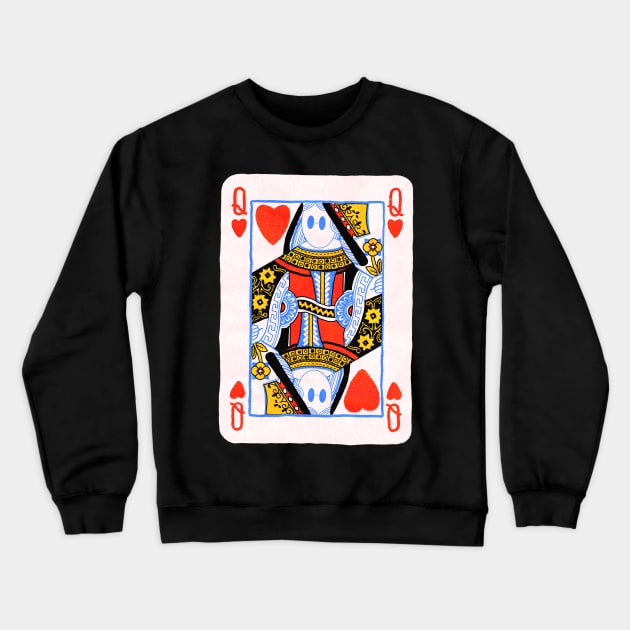 Queen of Hearts Crewneck Sweatshirt by Surplusweird